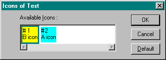 Icons displayed in CA-Visual Objects